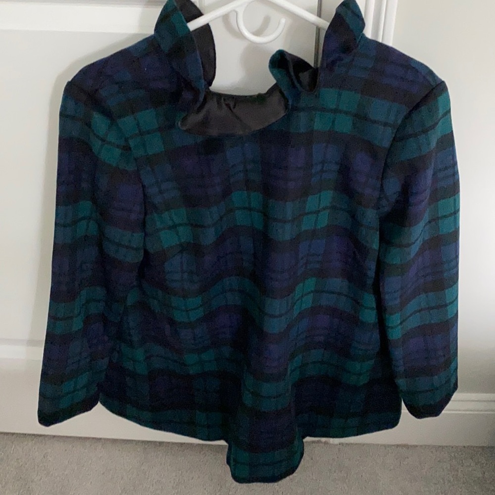 Plaid shirt with tie